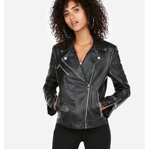 Express Black Faux Leather Jacket